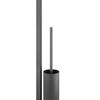 Black Toilet Roller Holder with Brush Zack LINEA